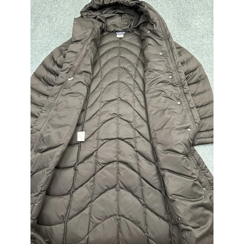 PATAGONIA Jacket Women’s Downtown Loft Parka Goose Down Puffer Hood Coat Brown S - Picture 3 of 10